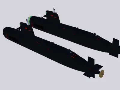 Riachuelo S-40  Brazilian Navy Low-poly 3D model