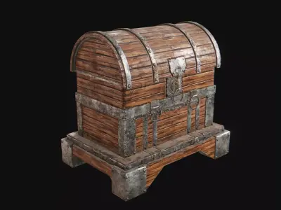 Chest for Games Low-poly 3D model