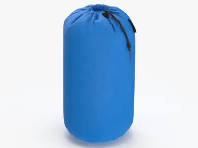 Camping Ditty Bag Size 02 Clean and Dirty Standing and Laying 3D model
