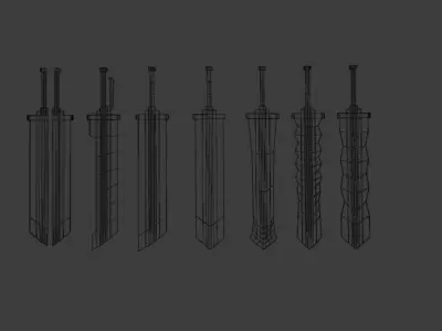 Swords set of 3D model