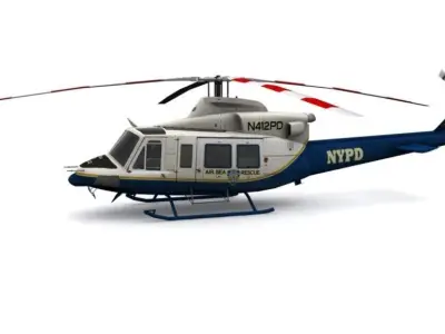 BELL 412 Low-poly 3D model