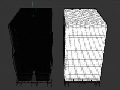 Container Pallets Wrapped Low-poly 3D model