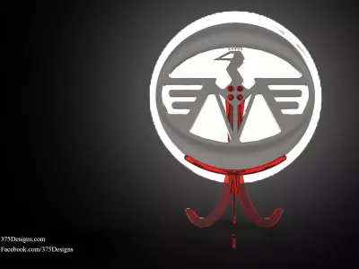 375 Automotive Logo Free 3D model