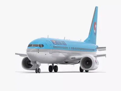 Boeing 737-800 MAX Korean Air 3D model