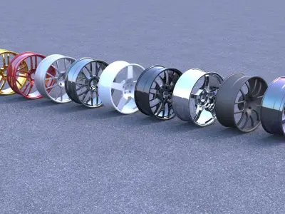 Aftermarket Tuner Wheels Free Free 3D model