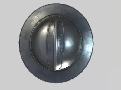 Medieval Kettle Helmet 01 Low-poly 3D model