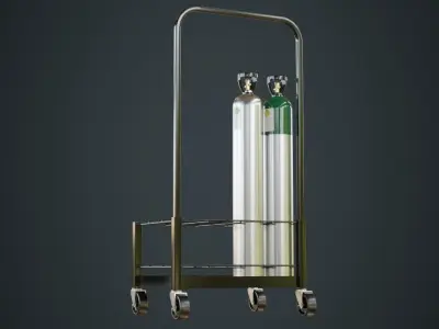Gas Cylinder 3B Low-poly 3D model