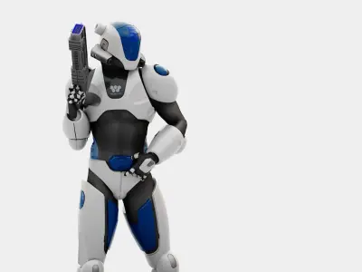 CYBER SOLDIER R-500 RIGGED 3D model