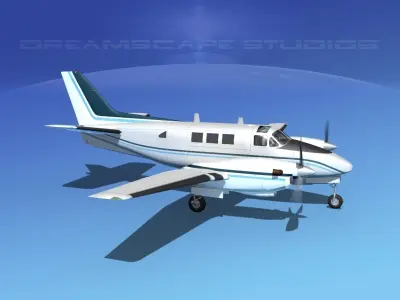 Beechcraft King Air C90 V11 3D model