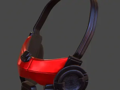 Gas mask helmet 3d model scifi Low-poly  Low-poly 3D model 542