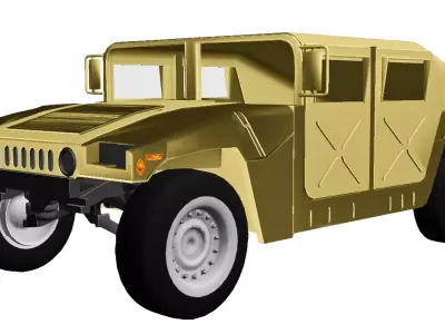Military Humvee HMMWV Tactical Vehicle 3D model