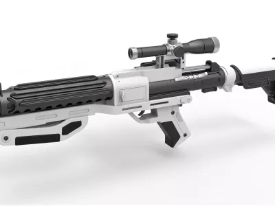 Blaster rifle F-11D with stock from Star Wars The Force Awakens 3D model