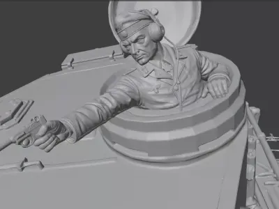 Trap for the Tiger WWII Tiger Tank Diorama STL File 3D print model