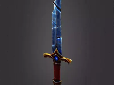 Broken sword 3D print model