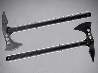 tomahawk two axes Low-poly 3D model