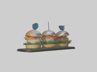 Fish sliders model Low-poly 3D model