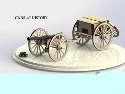 Caisson Cannon Free 3D model
