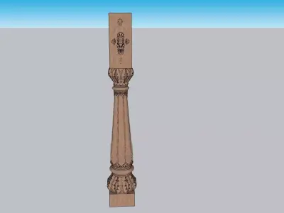 indian jodhpuri stone piller column 3d modal 3D model