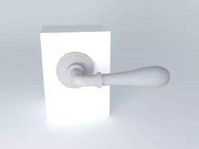 Traditional style door lever handle 3D model