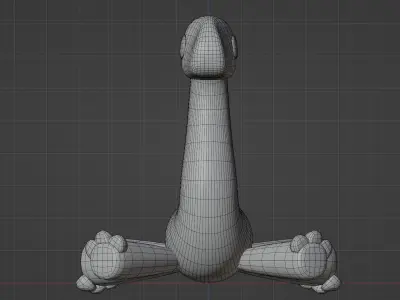 Brontosauru cute 3D model 3D model