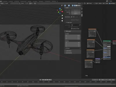 Drone concept Low-poly 3D model