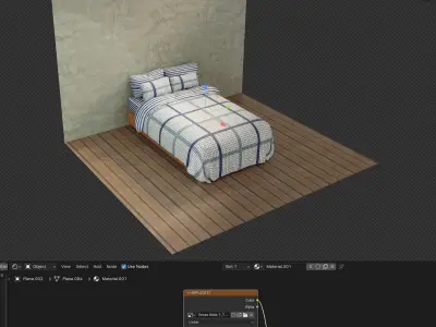 Easy Bed Configurator with separated parts Low-poly 3D model