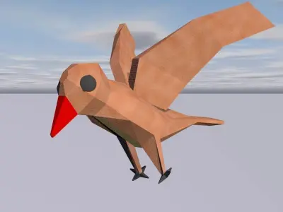 Origami Bird 3D model