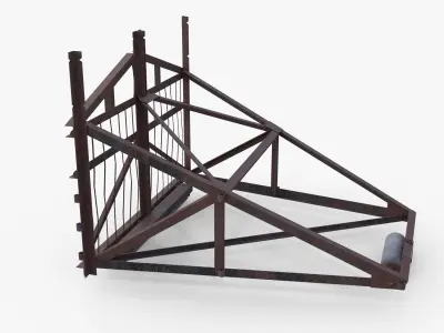 Belgian Gate Low-poly 3D model