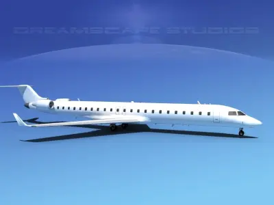 Bombardier CRJ900 Unmarked 2 3D model