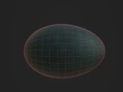 Emu Egg Low-poly 3D model