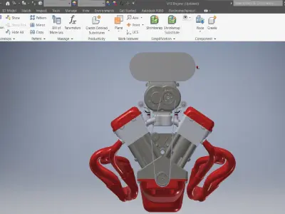 V12 turbo compressor Engine 3D model