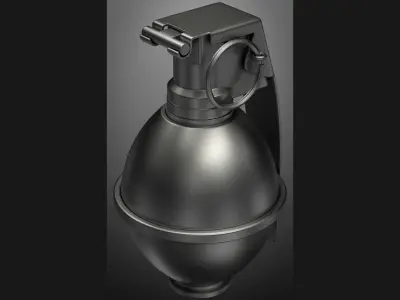 grenade M26 subdivison ready 3D model