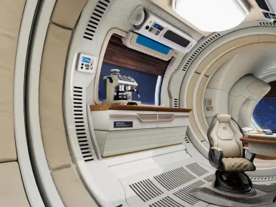 spaceship room sci fi 3D model