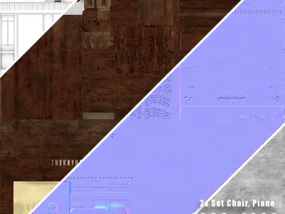 Old Piano Free low-poly 3D model