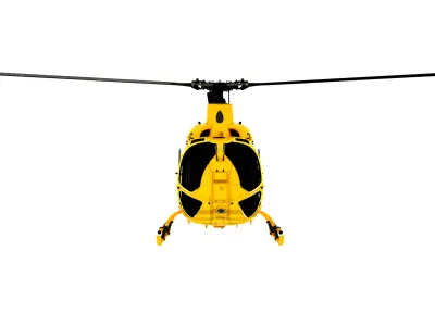 SA 341 Gazelle Rigged Military Helicopter 3D Model 3D model