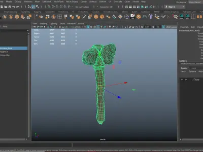 Prehistoric Stone Axe Low-poly 3D model