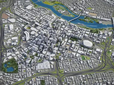 Minneapolis Low-poly 3D model