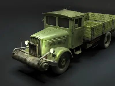 Opel Blitz Holzgas Truck Free 3D model