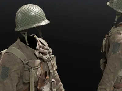 SOLDIER WWII USA 3D model
