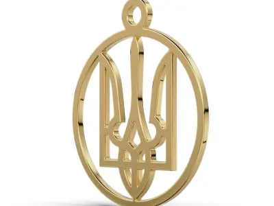 Pendant Ukraine 3D print model