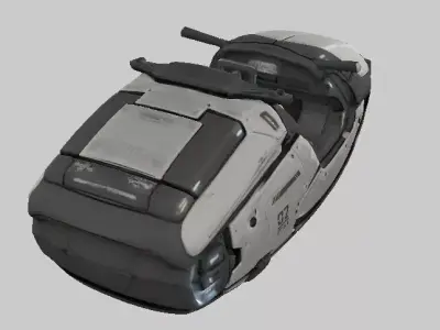 Sci-Fi HoverBike Low-poly 3D model purchase