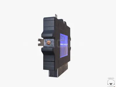 ECU Engine Control Unit PBR Low-poly 3D model