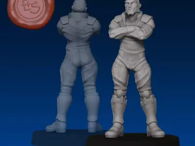 Jet Black - Cowboy Bebop - 32mm Miniature 3D print model