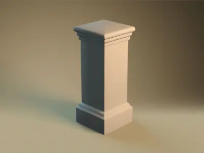 Pedestal1 stone column Free low-poly 3D model