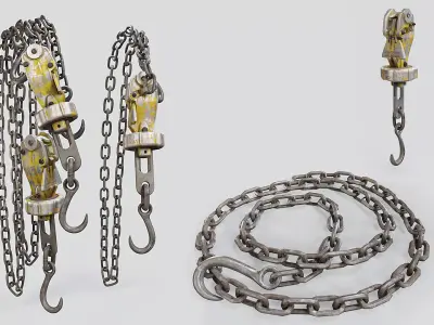 Tie Down Chain Low-poly 3D model