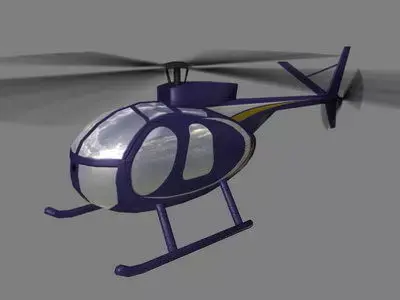 Hughes 500 V5 Helicopter Low-poly 3D model
