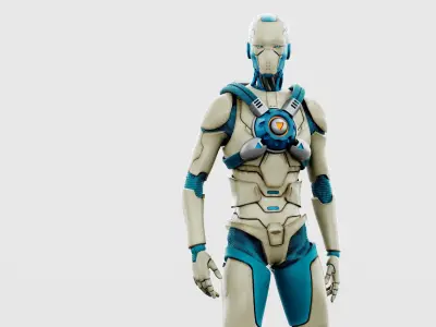 CYBORGTOPIA B-8  Rigged for Unreal Engine - Unity - MIXAMO 3D model