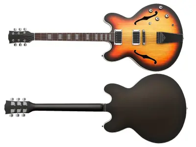 Electric Guitar Part 4 Low-poly 3D model