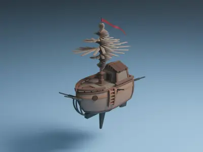 Stylized Boat 3D model
