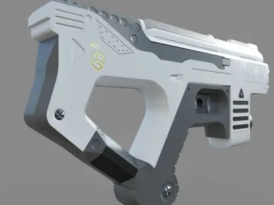 3D SCI-FI PISTOL  Low-poly 3D model